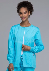 Chaqueta de Calentamiento Cherokee Ropa de Trabajo Mujeres Originales a Snap Frontal 4350 TRQW Turquesa - Imagen 1 de 6