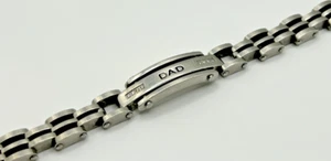 Silver Plated Bracelet with “DAD” Engraving – Heavy Link Chain Design - Picture 1 of 6