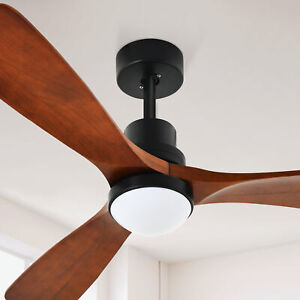52 Inch Ceiling Fan 3 Blades Pendant Lamp with 6 Speeds Motor & Remote Control