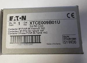 EATON KLOCKNER MOELLER XTCE009B01U 3 Pole 9 Amp 24 Volt Contactor XTCE009B01 - Picture 1 of 8