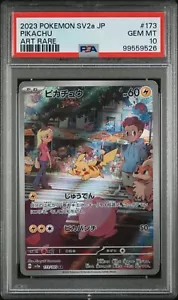 PSA 10 GEM MINT Pikachu 173/165 AR Art Rare Pokemon Card 151 Japanese SV2a - Picture 1 of 3