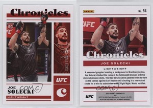 2023 Panini Chronicles UFC Rookies Red /199 Joe Solecki #94 Rookie RC