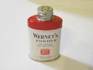 "Um 1920er Dr. Wernet's Pulver Werbedose - 1 3/8"" x 2 1/8" - Bild 1 von 14