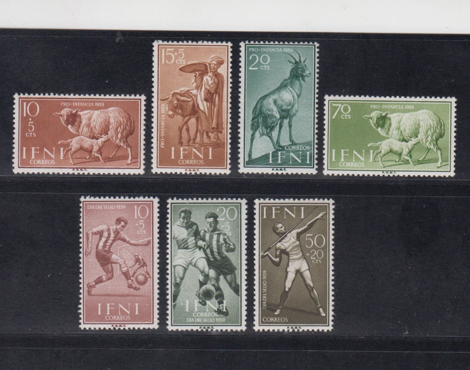 IFNI - ESPAÑA - ESPAÑA - AÑO 1959 AÑO COMPLETO CONJUNTO CON TODOS LOS SELLOS MNH Foto 1 de 1