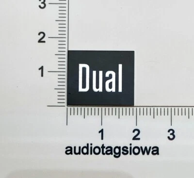 Insignia de tocadiscos doble logotipo de 19 mm x 16 mm para cubierta antipolvo de metal hecha a medida Foto 1 de 4