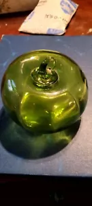 Vintage Freen Blown Glass Apple/ Pumpkin - Picture 1 of 5