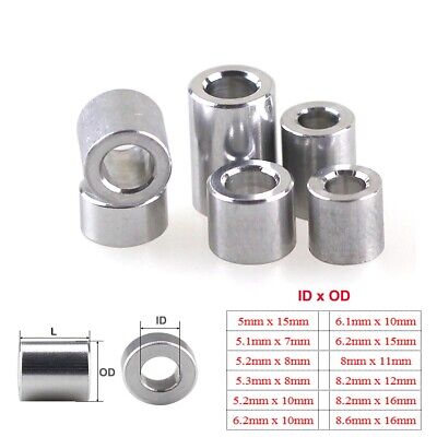 M5 M6 M8 Aluminum Alloy Bushing Gasket Round Sleeve Unthreaded Spacers Standoff • 3.35£
