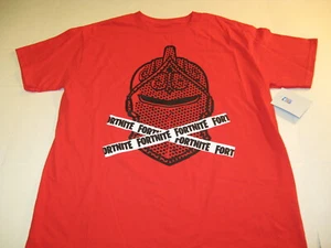 Fortnite Gaming Characters Knight Helmet Red T-Shirt New NWT Youth Boys XL 14 16 - Picture 1 of 1