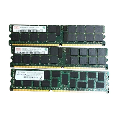 2 Hynix 2gb 2Rx4 PC2-3200R-333-12 & 3SH160011RS-8GP-P Wintec DDR3 - Image 1 of 4