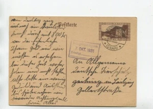 Saargebiet Ganzsache Postkarte Mi P 25 Friedrichsthal 6.10.31 - Bild 1 von 2