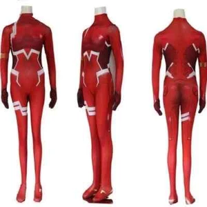 Darling in the Franxx Zero Two Jumpsuit Bodysuit Cosplay Costume Size Small - Picture 1 of 2