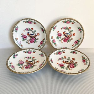SET of 4 F Winkle & Co Whieldon Ware Pheasant Saucers/ Plates England 5 7/8” - Picture 1 of 10