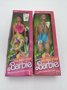 Barbie Island Fun Ken Miko bambola 1987 nuova in scatola Mattel hawaiano 4060 4065 lotto 2 - Foto 1 di 12