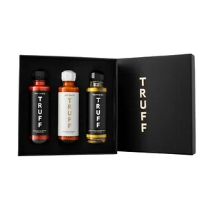 TRUFF Gourmet White & Black Truffle Hot Sauce Set w/ Truffle Oil 6 oz. Bottles - Picture 1 of 8