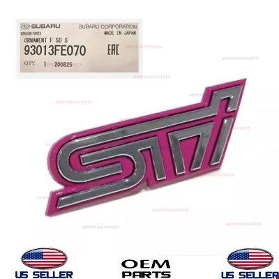 Genuine OEM Front Grille Pink Emblem 2004-2005 Subaru Impreza WRX STI 93013FE070 - Изображение 1 из 3