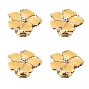 4 Pcs Closet Knobs Dresser Vintage Knobs Flower Shape Decorative Handles Pull... - Picture 1 of 5