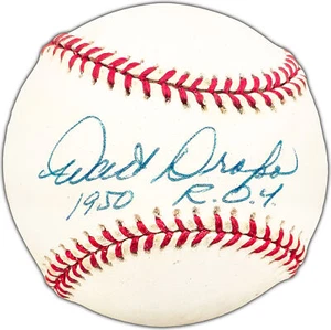 Walt Dropo Autographed AL Baseball Boston Red Sox "1950 R.O.Y." Beckett #BK44576 - Picture 1 of 5