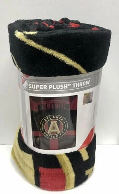 ATLANTA UNITED FC SUPER PLUSH THROW, 46” X 60”,  117CM X 152CM — 第 1/2 张图片