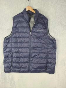 Eddie Bauer Vest Mens 3XL Tall Blue EB650 Down Puffer Lightweight Outdoor - Picture 1 of 11