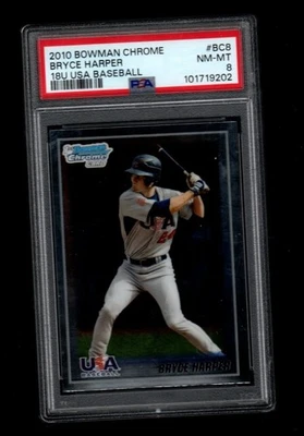 Bowman Chrome Bryce Harper 18U 2010 béisbol de Estados Unidos #=USA18-BC8 PSA 8 Foto 1 de 2
