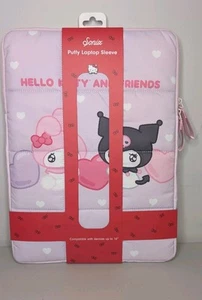 Housse pour ordinateur portable Hello Kitty and Friend bouffante Sanrio matelassée fermeture éclair rembourrée Sonix - Photo 1/4