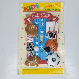 Cubierta de salida eléctrica 3D estilo niños pintada a mano All Star Sports vintage - Imagen 1 de 4