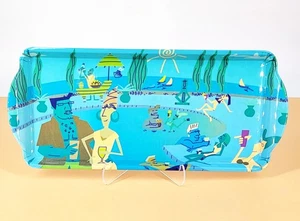 2005 Target Home Summertime Heavy Duty Melamine 15" Tray/Platter Pool Party Fun - Picture 1 of 11