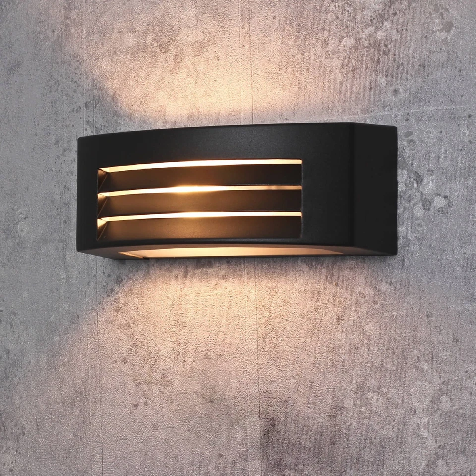 Moderne Außenwandleuchte Wandleuchte E27 grau Wand Lampe IP44 - Bild 1 von 4