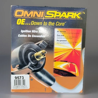 Cable de bujía OmniSpark 9573 8 mm de goma, silicona para Ford Ranger 99-200 Foto 1 de 4