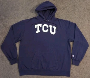 Champion TCU Horned Frogs Purple Pullover Hoodie Sweatshirt Men's XL - Picture 1 of 7