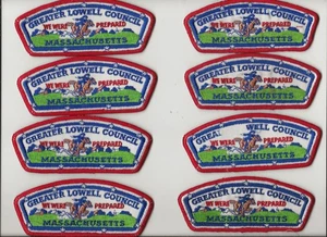 GREATER LOWELL COUNCIL CSP x 8 - Boy Scout BSA A142/T27 - Picture 1 of 2