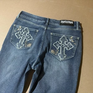 J FOR JUSTIFY jeans womens size 9 Dazzle iron CROSS pockets   L=29 best guess - Bild 1 von 16