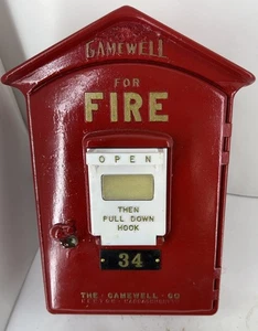 GAMEWELL FIRE ALARM CALL BOX PULL STATION With Mount #422 - Picture 1 of 7