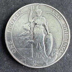 Great Britain 1904 - 1 Florin / Two Shillings - King Edward VII - .925 Silver - Picture 1 of 4