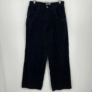 No Fear Corduroy Pants Men's Size 32 Black Baggy Wide Leg Loose Vtg Y2K Beach - Picture 1 of 11