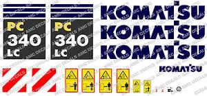 KOMATSU PC340LC DIGGER DECAL STICKER SET - Picture 1 of 1
