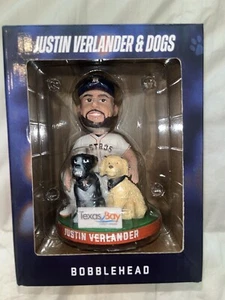 2024 Houston Astros SGA Justin Verlander & Dogs Bobblehead 8/31/24 NIB - Picture 1 of 1
