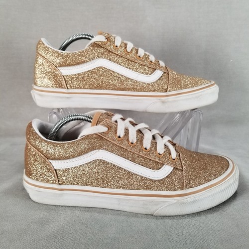 Scarpe Vans Off the Wall glitter oro taglia junior 5 5 donna 7 skateboard 50871