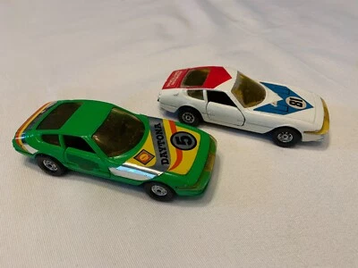 Corgi England Ferrari Daytona Vintage Diecast Lot of 2 Green White 1/36 Scale - Image 1 of 4
