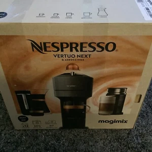 NESPRESSO by Magimix Vertuo Next Coffee Machine with Aeroccino - Matt Black - Picture 1 of 6