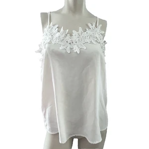 Bibi Womens Tank Top S White Y2K Romantic Summertime Layers Coquette Cottagecore - Picture 1 of 8