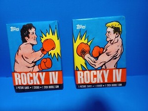 1985 Topps Rocky IV Movie Cards Sealed Wax Packs - Rocky 4 & Drago Wrapper Packs