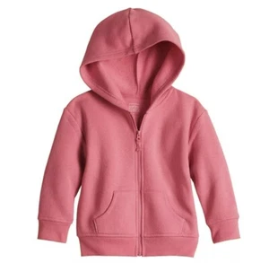Girls Pink Jumping Beans Fleece Zip-Up Hoodie Size 8 - NWT - Picture 1 of 3