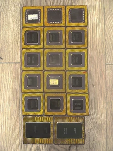 17 x Ceramic CPU Mixed Lot (655g) - Goldcap CPU Scrap Lot Mix for Gold Recovery - Picture 1 of 2