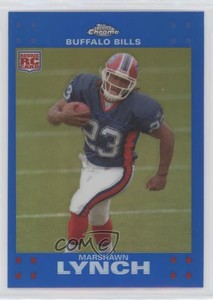 2007 Topps Chrome Blue Refractor Marshawn Lynch #TC182 Rookie RC
