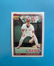 1991 Topps Todd Benzinger Cincinnati Reds #334,NM Free Shipping!