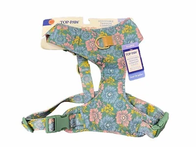 Arnês confortável floral Top Paw Dog com alça circunferência X-grande 30-39,5” novo em folha - Imagem 1 de 4