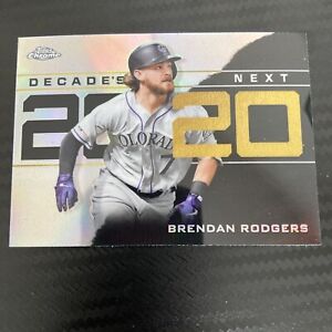 2020 Topps Chrome Brendan Rodgers Baseball Card DNC-7 Colorado Rockies