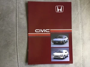 Vintage Honda Civic 14-page glossy A4-size sales brochure late 1980s? - Picture 1 of 9