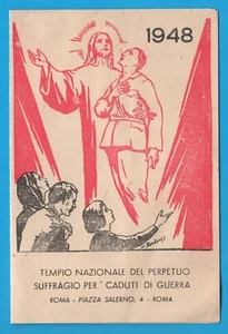 Tempio Nazionale del Perpetuo Caduti di Guerra Calendarietto Anno 1948 MA003 - Bild 1 von 3